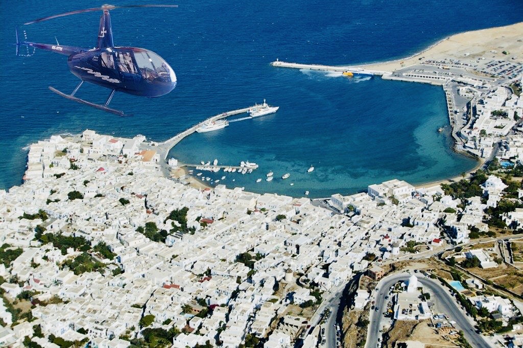 helicopter tour mykonos